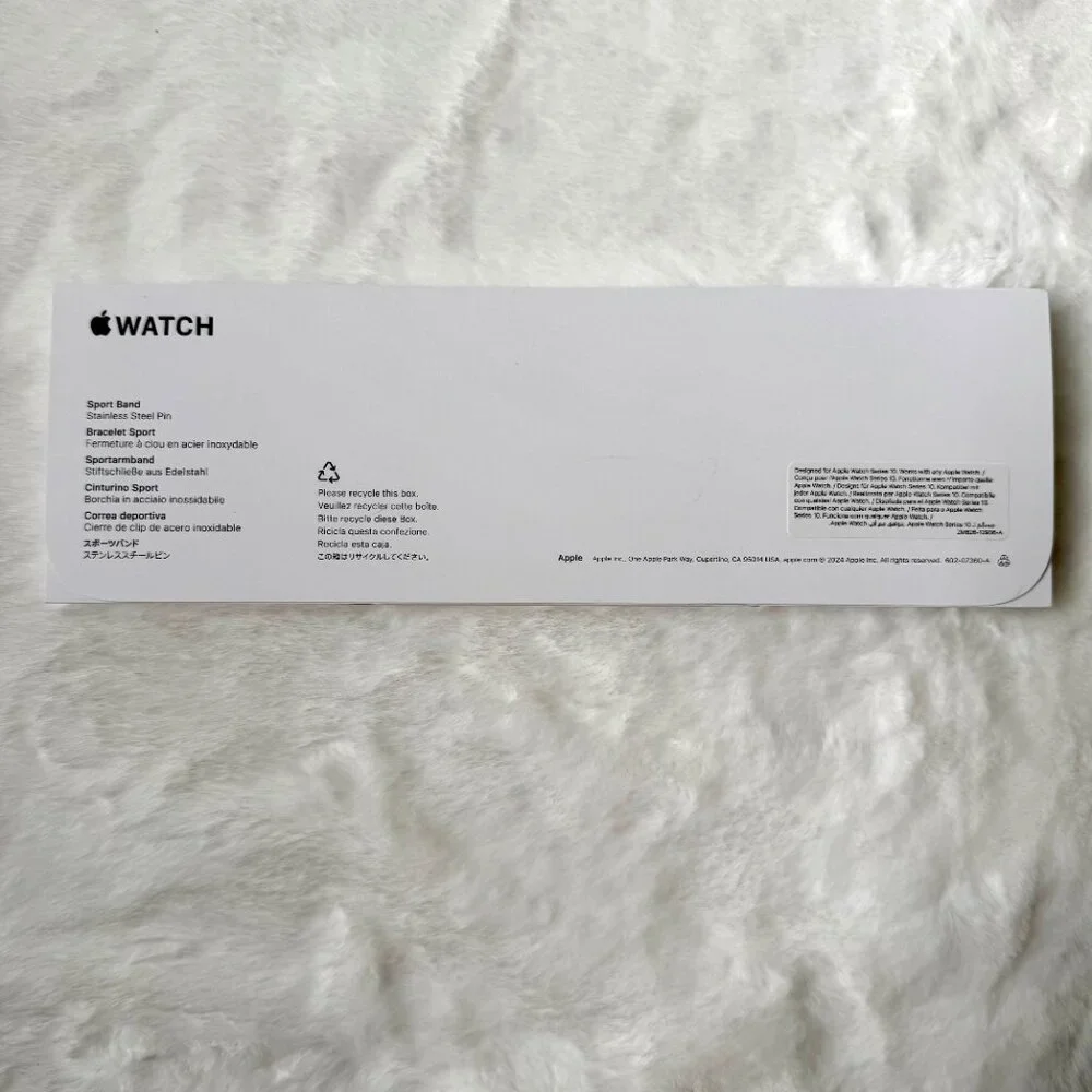 NEW Genuine OEM Apple Smartwatch Silicone Light Blush Sport Band 42mm Small Med